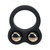 LEVELZ Liquid Silicone Double Weighted Ball Cock Ring Black