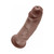 King Cock 10 in. Cock Realistic Dildo With Suction Cup Brown