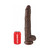 King Cock 14 in. Cock With Balls Realistic Suction Cup Dildo Brown
