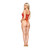 Dreamgirl Gold-foiled Stretch Mesh Teddy with Rhinestone Detailing and Heat-Sealed Edges Ruby L