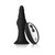 Forto Vibrating Ribbed Plug Rechargeable Remote-Controlled Silicone Anal Plug Small Black