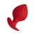 Forto F-60 Spade Silicone Anal Plug Medium Red