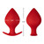 Forto F-63 Rattler Spade Silicone Anal Plug Large Red