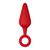 Forto F-10 Silicone Anal Plug with Pull Ring Large Red