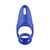 Forto F-48 Rechargeable Silicone Perineum Vibrating Double Cockring Blue
