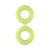 Forto F-81 Liquid Silicone Cock & Ball Double Ring Large Glow