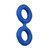 Forto F-81 Liquid Silicone Cock & Ball Double Ring Small Blue