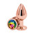 Rear Assets Rose Gold Anal Plug Medium Rainbow