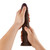 Shaft Model J: 9.5 in. Dual Density Silicone Dildo Mahogany