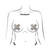 Pastease Plus X Shattered Glass Disco Ball Glitter White Cross Nipple Pasties