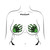 Pastease Zombie Neon Green/UV Reactive Boney Hands Nipple Pasties