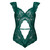 Magic Silk Evermore Cutout Romper Emerald S/M