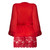 Magic Silk Sugar High 3/4 Sleeve Robe Red S/M