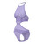 Magic Silk Sheer Passion Halter Teddy Very Peri L/XL