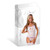 Magic Silk Sheer Passion Keyhole Basque & Crotchless G-String White/Lavender L/XL