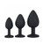 Me You Us Trio of Jewels 3-Piece Training Plug Set Black