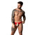 Male Power The Ultimate Duo CRC Open Ring Thong & Cobalt Cock Ring Red S/M