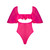 Magic Silk Pink Kink Flutter Sleeve Teddy Pink Glow Queen Size