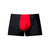 Male Power Hot Mesh Pouch Short Black/Red L