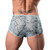 Male Power Marble Mesh Micro Mini Short Silver Blue XL