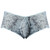 Male Power Marble Mesh Micro Mini Short Silver Blue XL
