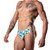Male Power Cut It Out! Cutout Thong Blue/White S/M