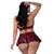 Lust Fetish Seraphina Burgundy Queen Size