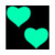 Pastease Love: Glow-in-the-Dark Neon Turquoise Heart Pasties Nipple Covers