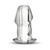Master Series Dicked Clear Hollow Anal Plug Large