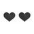 Bijoux Indiscrets Flash Reusable Glitter Pasties Heart Black