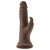 FemmeFunn Vortex Turbo Rabbit 2.0 8 in. Dual Stimulation Vibrating Dildo Brown