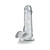 Naturally Yours 6 in. Glitter Cock Realistic Dildo with Balls Sparkling Clear