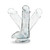 Naturally Yours 6 in. Glitter Cock Realistic Dildo with Balls Sparkling Clear