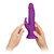FemmeFunn Vortex Turbo Rabbit 2.0 8 in. Dual Stimulation Vibrating Dildo Purple