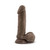 Au Naturel 8 in. Posable Dual Density Dildo with Balls Brown