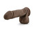 Au Naturel 8 in. Posable Dual Density Dildo with Balls Brown