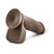 Au Naturel 8 in. Posable Dual Density Dildo with Balls Brown