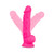 Neo Elite 7.5 in. Silicone Dual Density Dildo with Balls Neon Pink