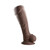 Curve Toys FLESHSTIXXX Rechargeable 8 in. Posable Vibrating Dildo with Balls & Suction Cup Brown