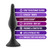 Anal Adventures Platinum Silicone Beginner Plug Medium Black