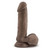 Dr. Skin Plus Thick 9 in. Triple Density Posable Dildo with Balls Brown