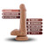 Dr. Skin Plus Realistic 6 in. Triple Density Posable Dildo with Balls Tan