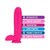 Neo 10 in. Dual Density Dildo with Balls Neon Pink