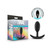 Anal Adventures Platinum Silicone Weighted Vibra Slim Plug Medium Black