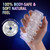 M for Men Soft + Wet Reversible Orb Glow in the Dark Self-Lubricating Stroker Frosted