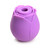 Curve Toys Gossip Cum Into Bloom Rechargeable Silicone Clitoral Stimulator Rose Flirt Violet