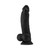Shaft Model N 9.5 in. Liquid Silicone Dong with Balls Black