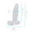 b-Vibe Slipskin Realistic Silicone Dildo 7 in. Girthy Cream