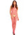 Rene Rofe Industrial Net Suspender Bodystocking Pink O/S