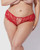 Bella Lace Up Tanga Panty w/Jewel Detail - Red 1X/2X